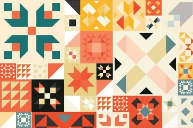 Decorative image of a quilt pattern