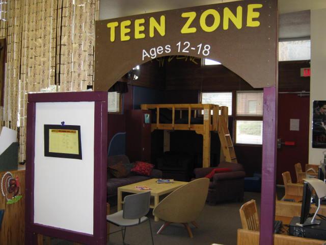 Teen Zone sign