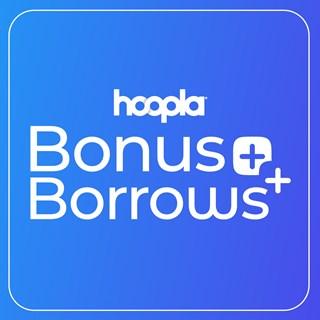 Hoopla Bonus Borrows - white text on solid background