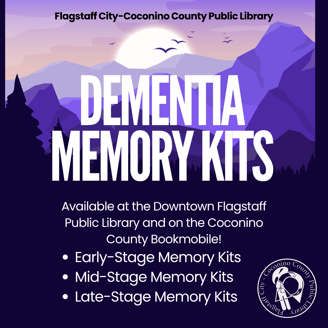 dementia memory kits: early, mid, and late stage kits available. 